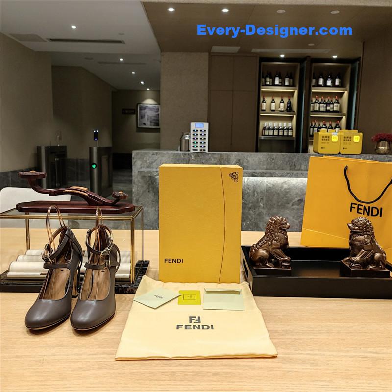 F**di electroplated high heel sandals