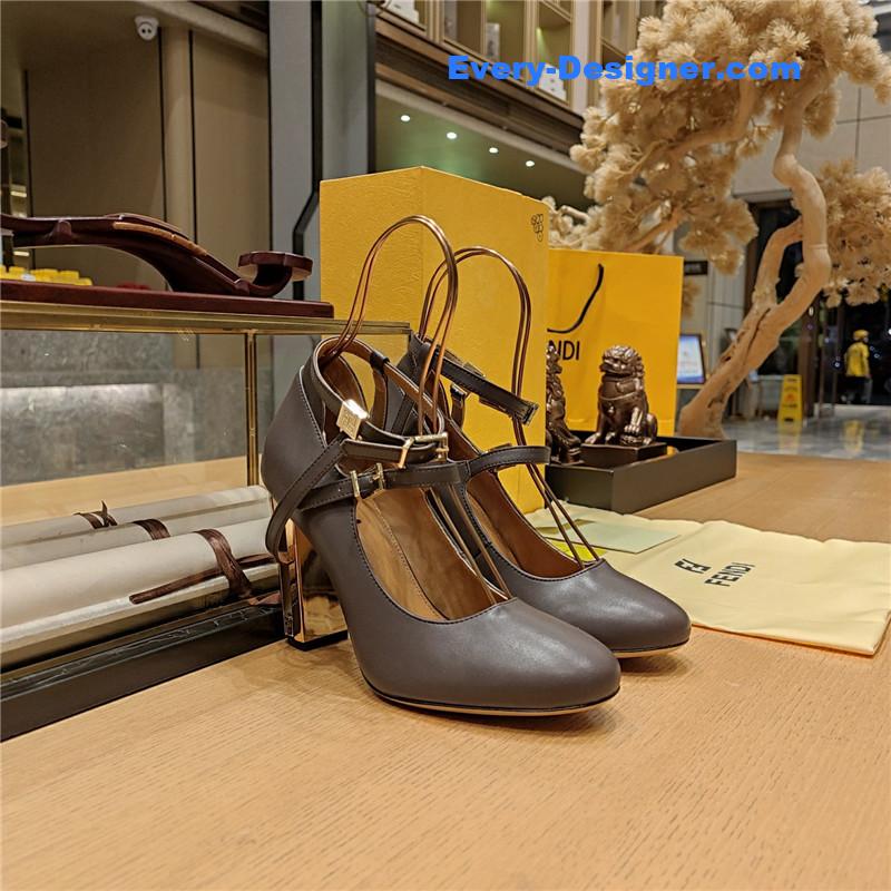 F**di electroplated high heel sandals