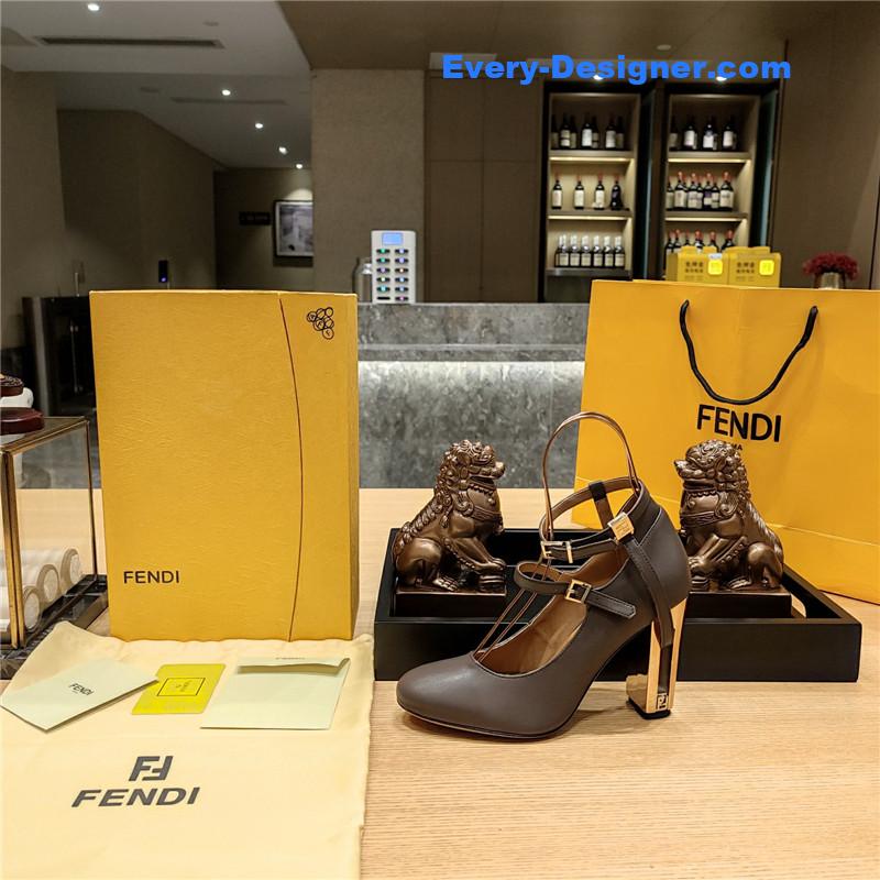 F**di electroplated high heel sandals