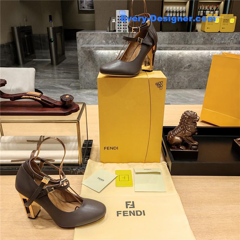 F**di electroplated high heel sandals