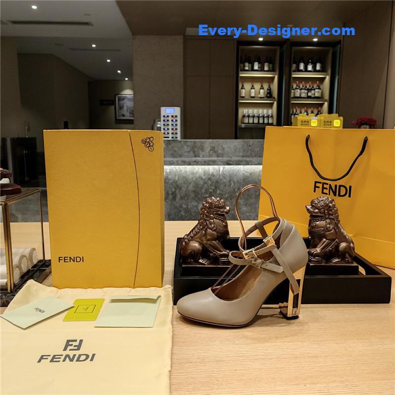 F**di electroplated high heel sandals