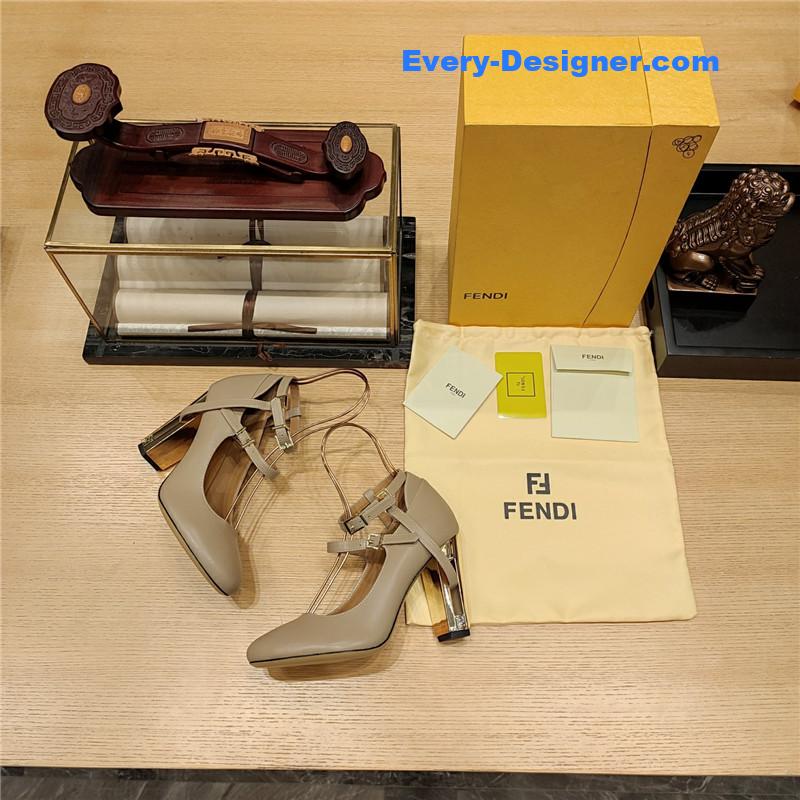 F**di electroplated high heel sandals