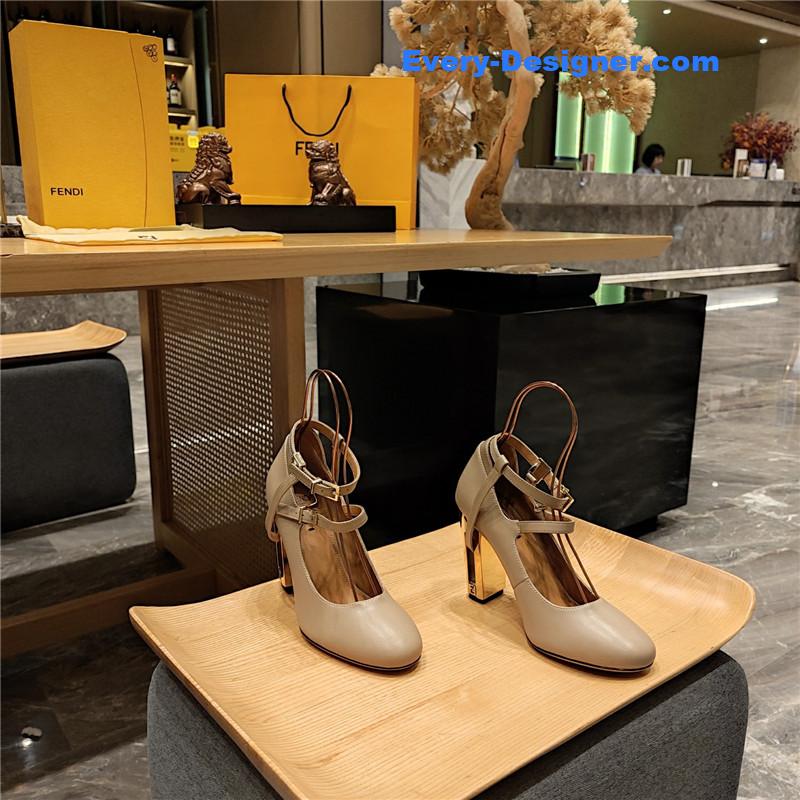 fendi electroplated high heel sandals