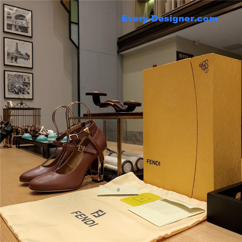 F**di electroplated high heel sandals