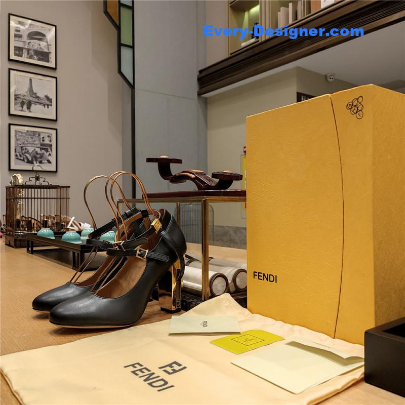 F**di electroplated high heel sandals