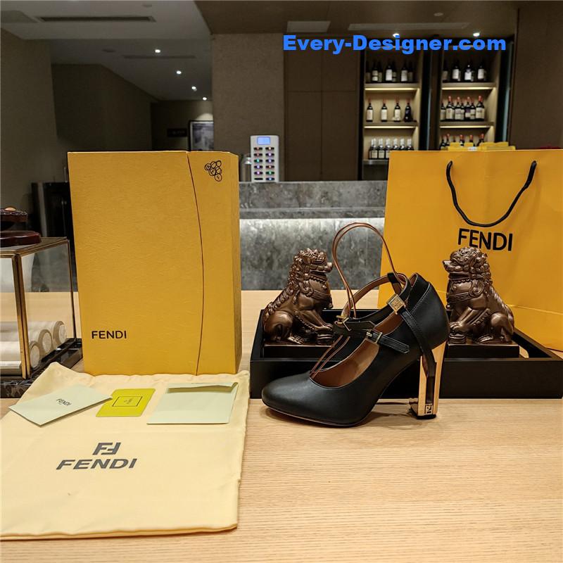 F**di electroplated high heel sandals