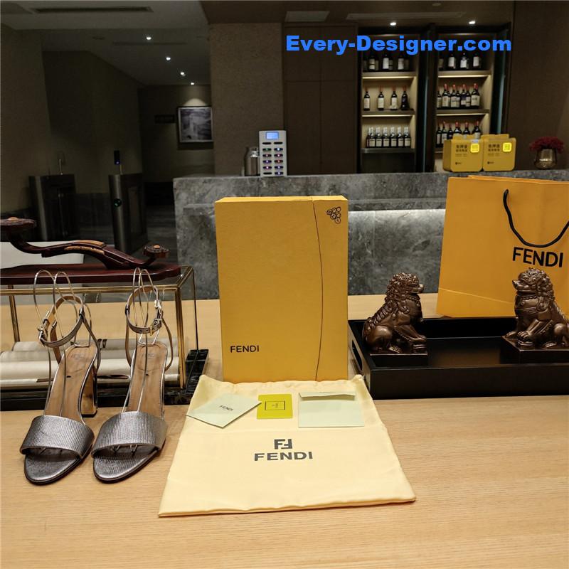 F**di electroplated high heel sandals