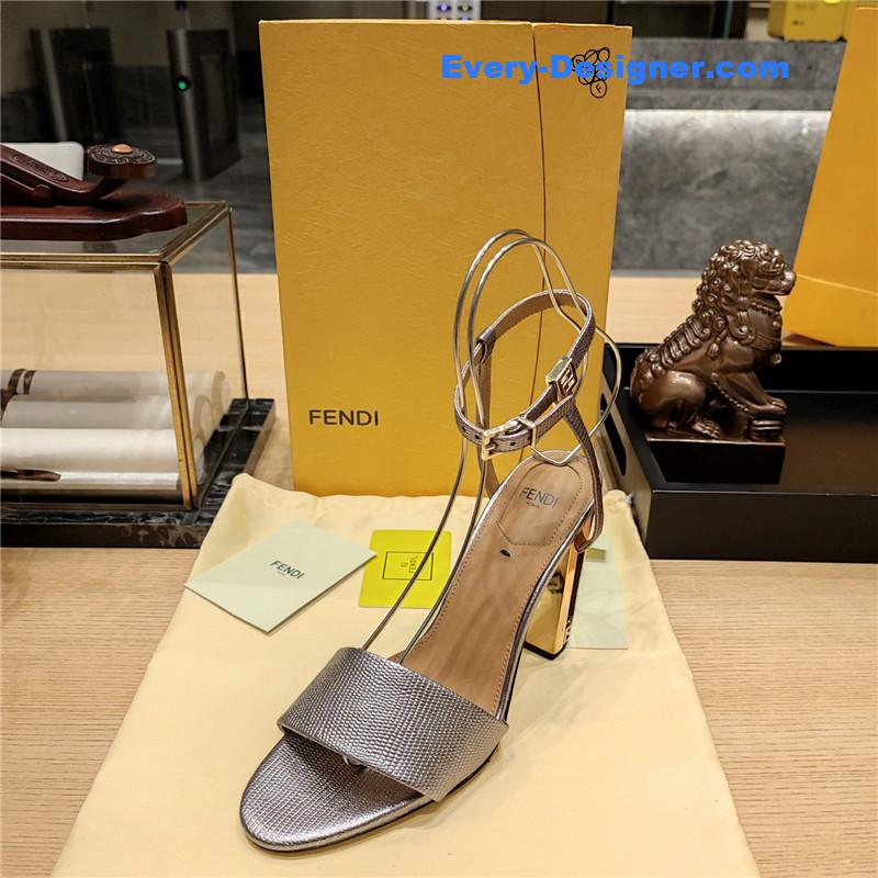 F**di electroplated high heel sandals