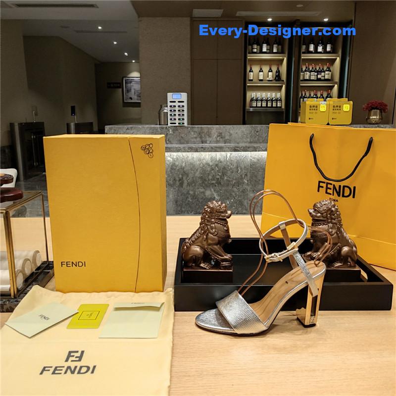 F**di electroplated high heel sandals