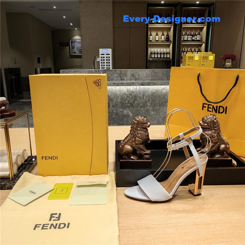 F**di electroplated high heel sandals