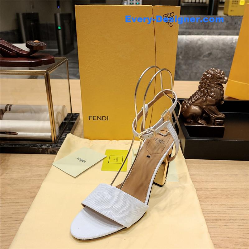 F**di electroplated high heel sandals