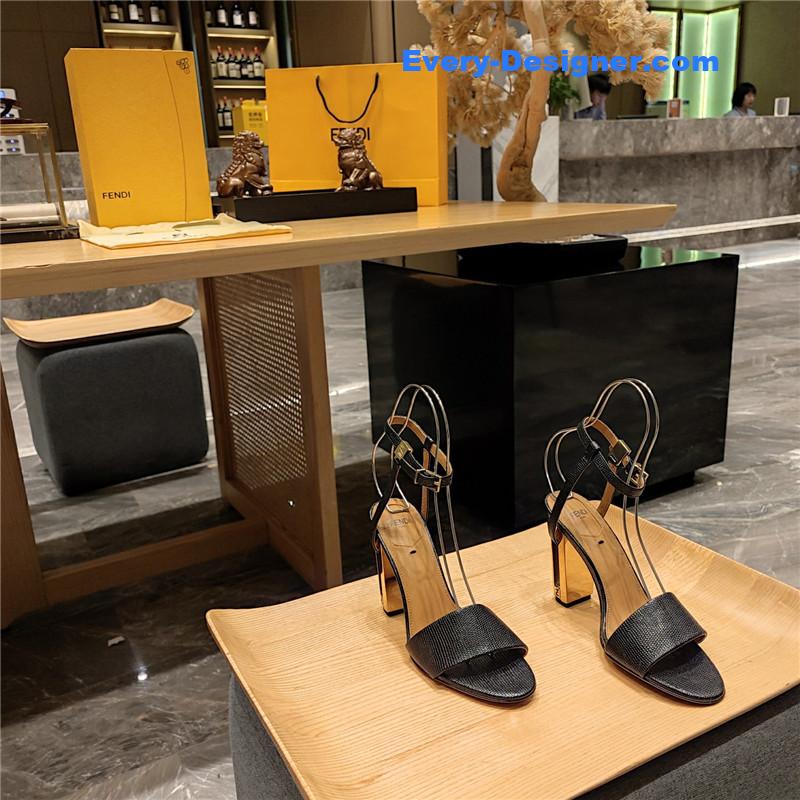 F**di electroplated high heel sandals