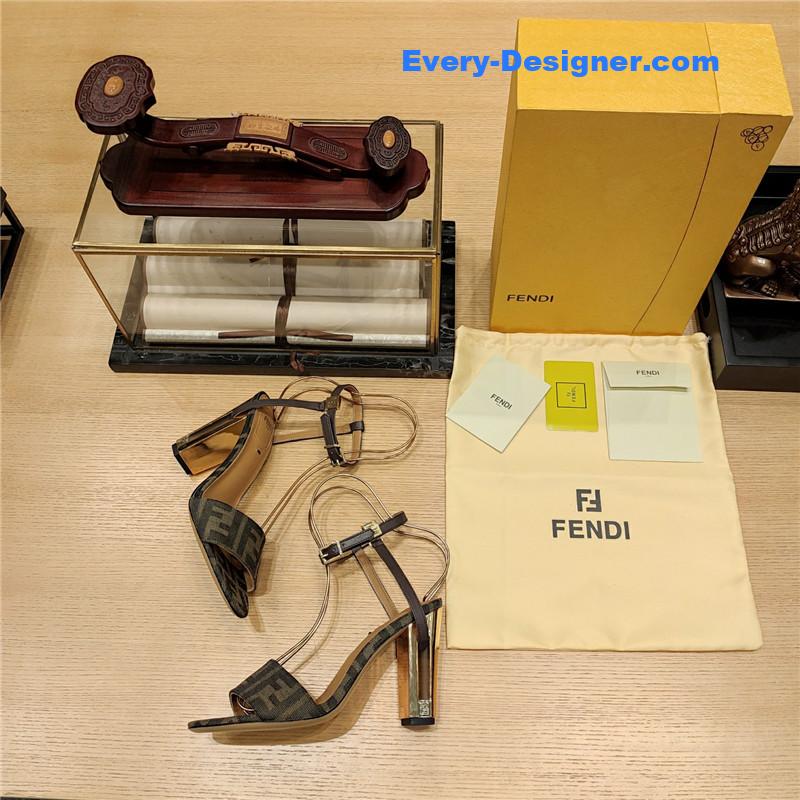 F**di electroplated high heel sandals