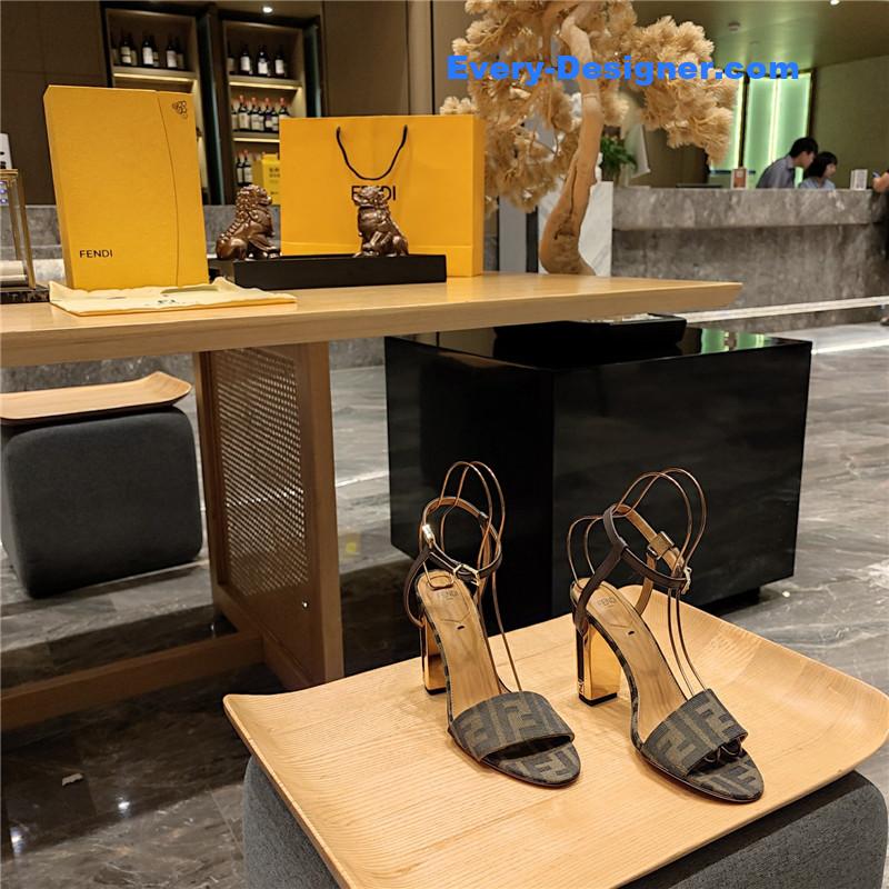 F**di electroplated high heel sandals