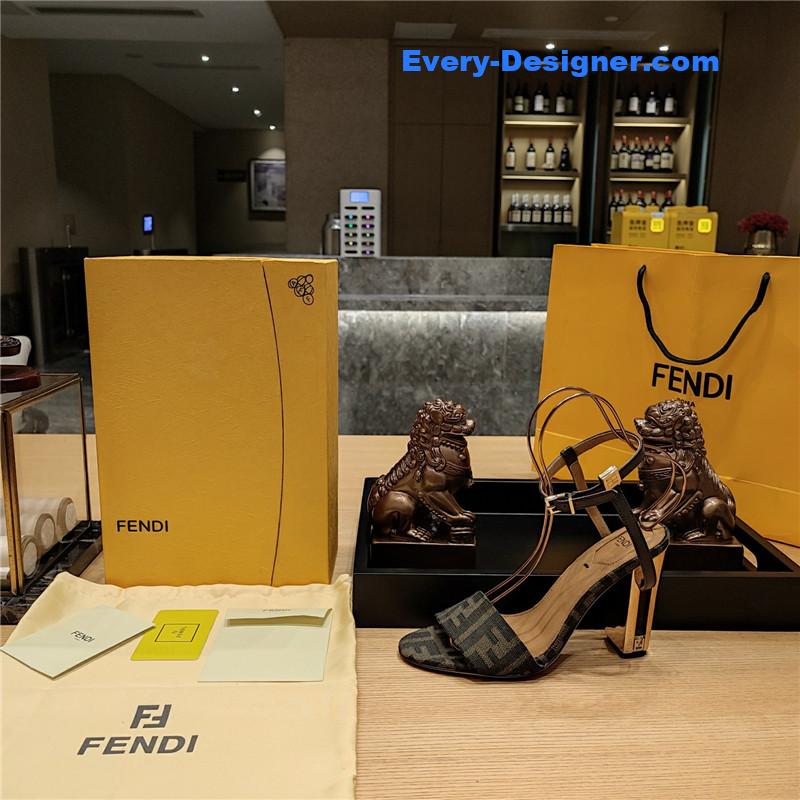 F**di electroplated high heel sandals