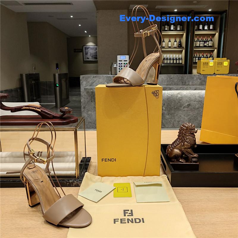 F**di electroplated high heel sandals