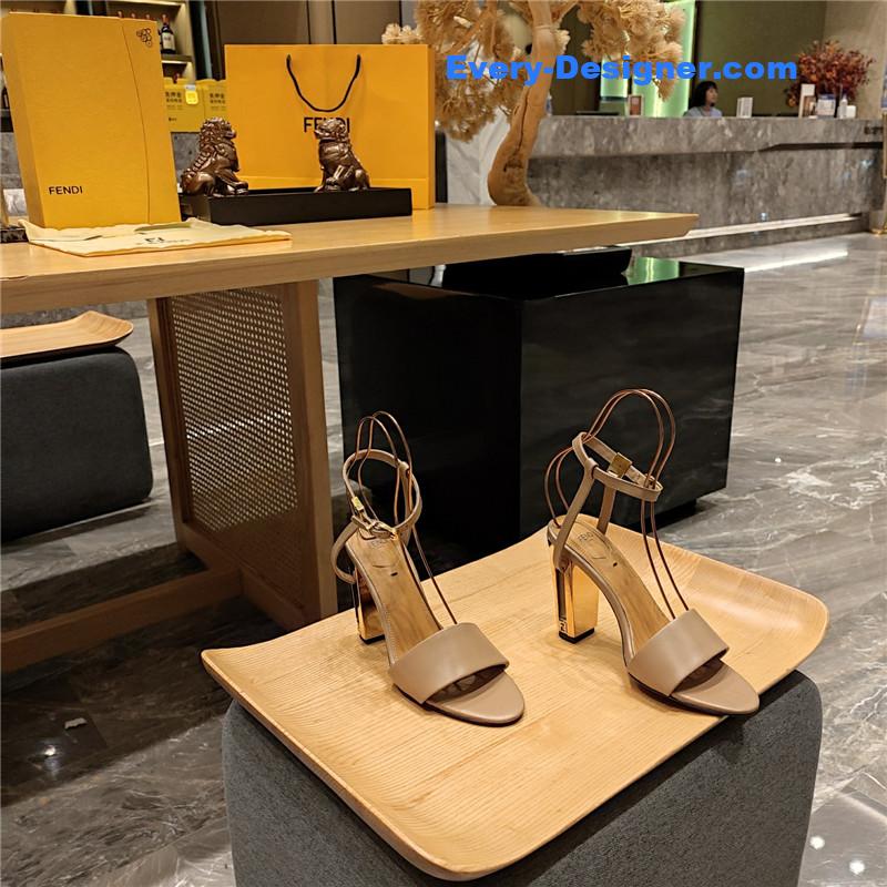 fendi electroplated high heel sandals
