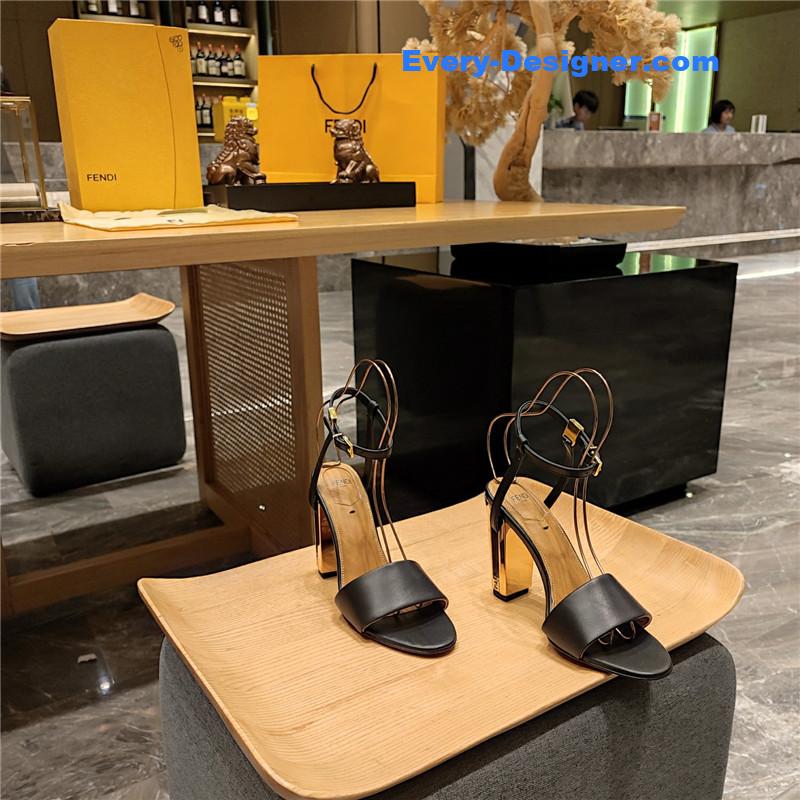 F**di electroplated high heel sandals