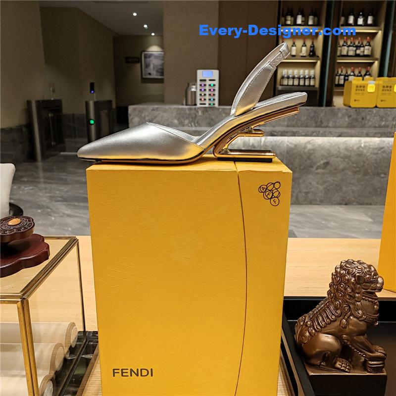 F**di back strap toe high heels