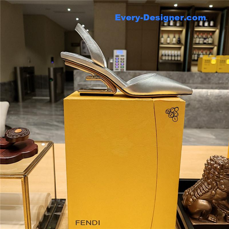 F**di back strap toe high heels