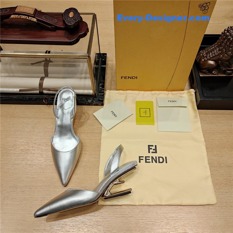 F**di back strap toe high heels