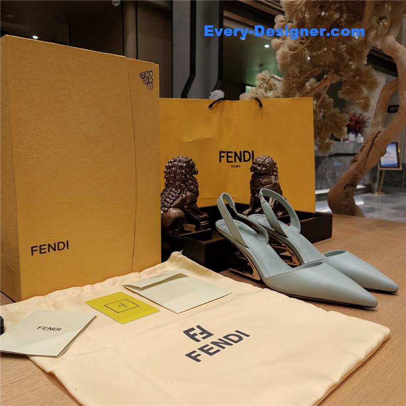 F**di back strap toe high heels