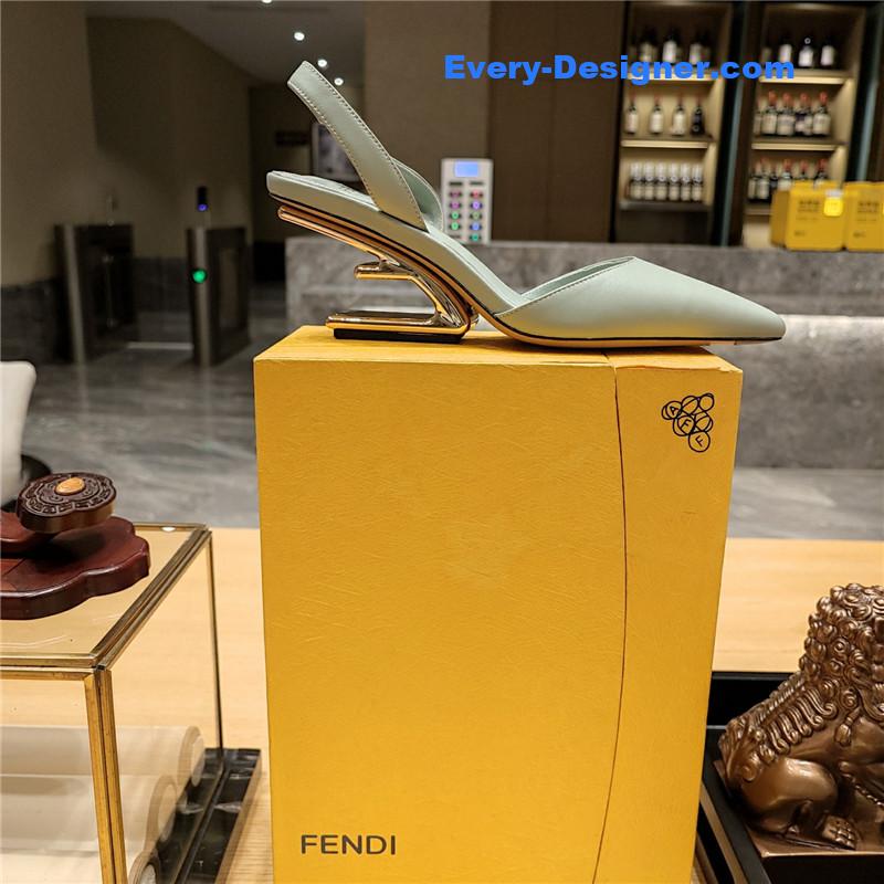 F**di back strap toe high heels