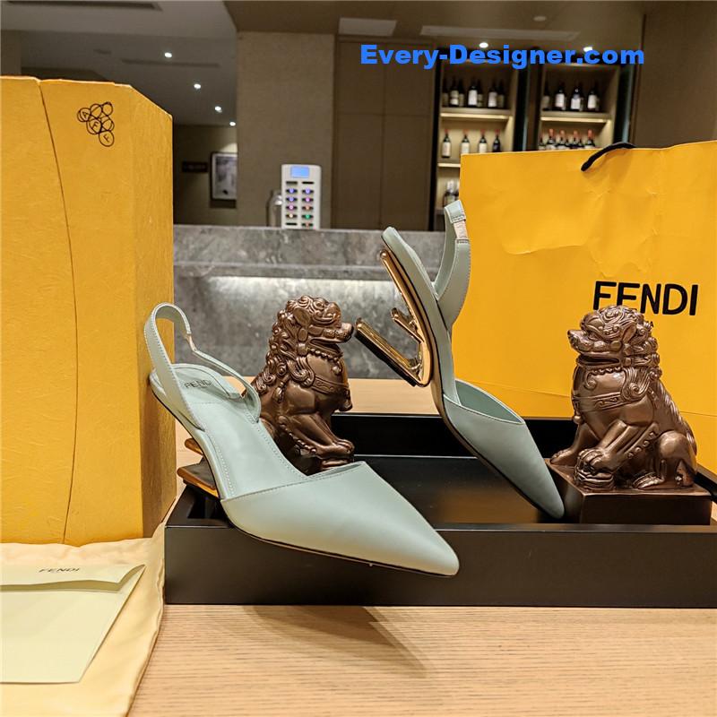 F**di back strap toe high heels