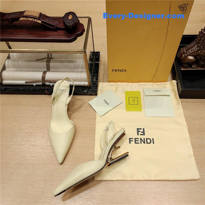 F**di back strap toe high heels