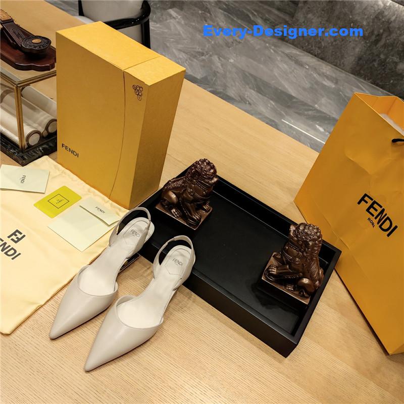 F**di back strap toe high heels