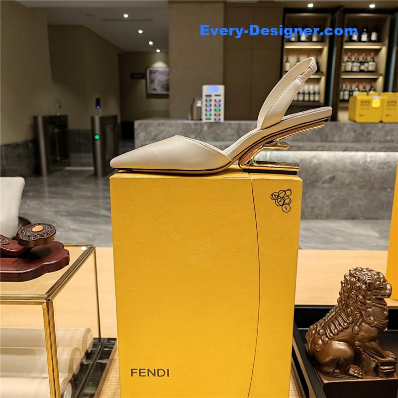 F**di back strap toe high heels