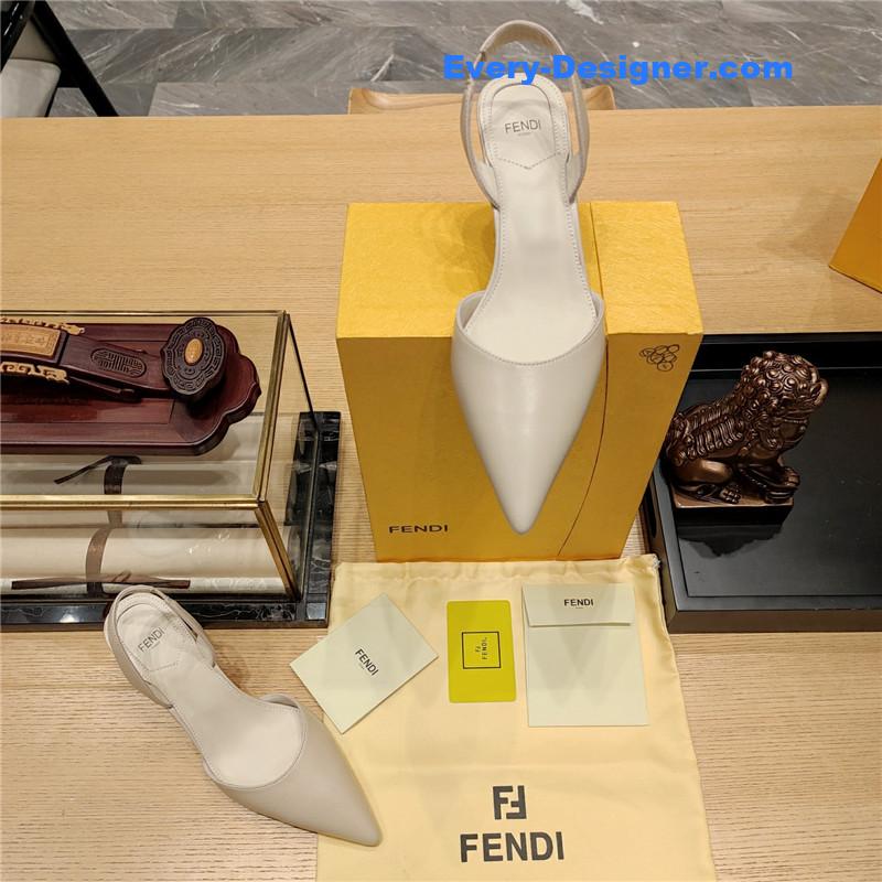 F**di back strap toe high heels