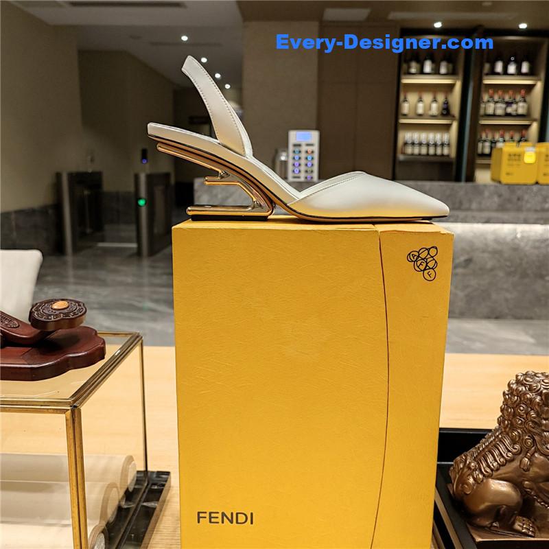 F**di back strap toe high heels