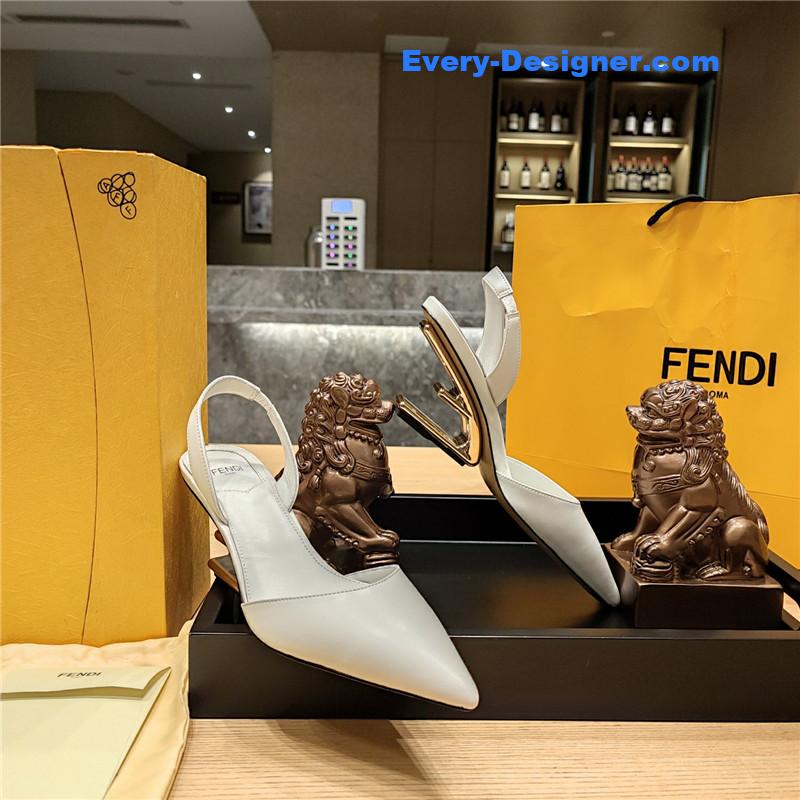 F**di back strap toe high heels