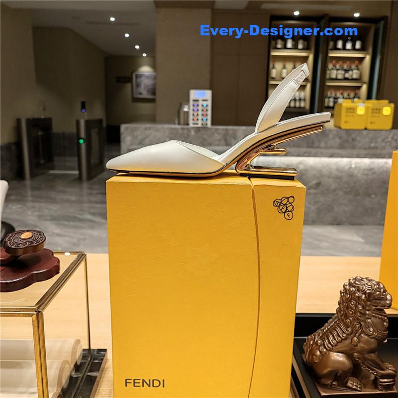 F**di back strap toe high heels