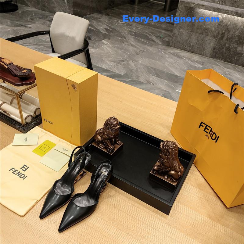 F**di back strap toe high heels