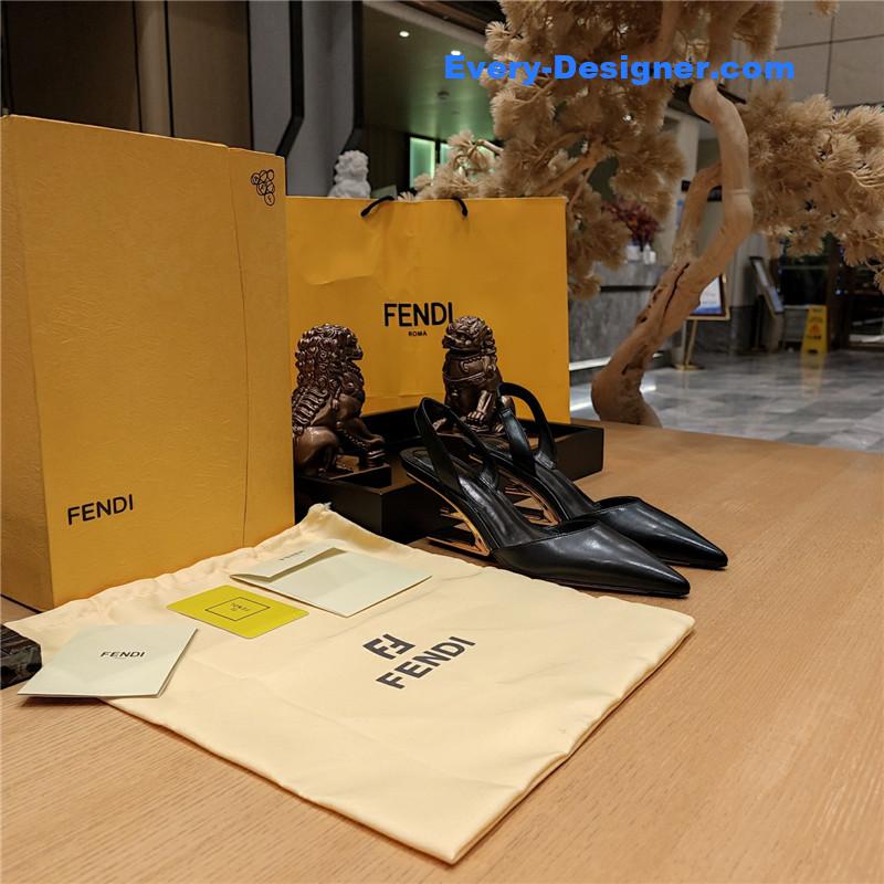 F**di back strap toe high heels