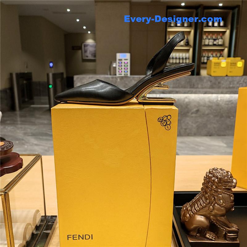 F**di back strap toe high heels