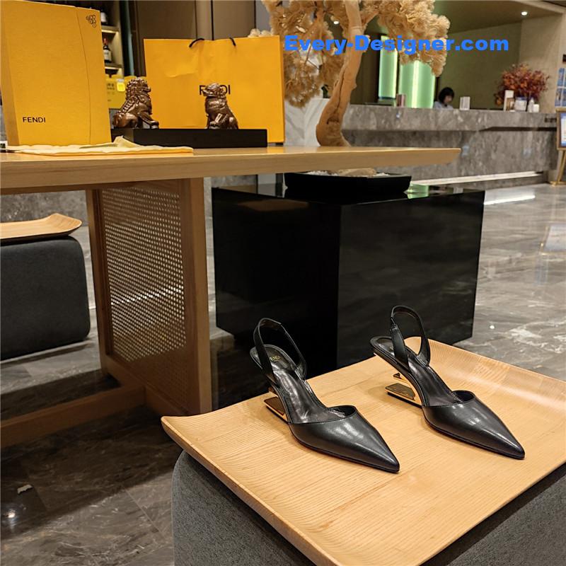 F**di back strap toe high heels