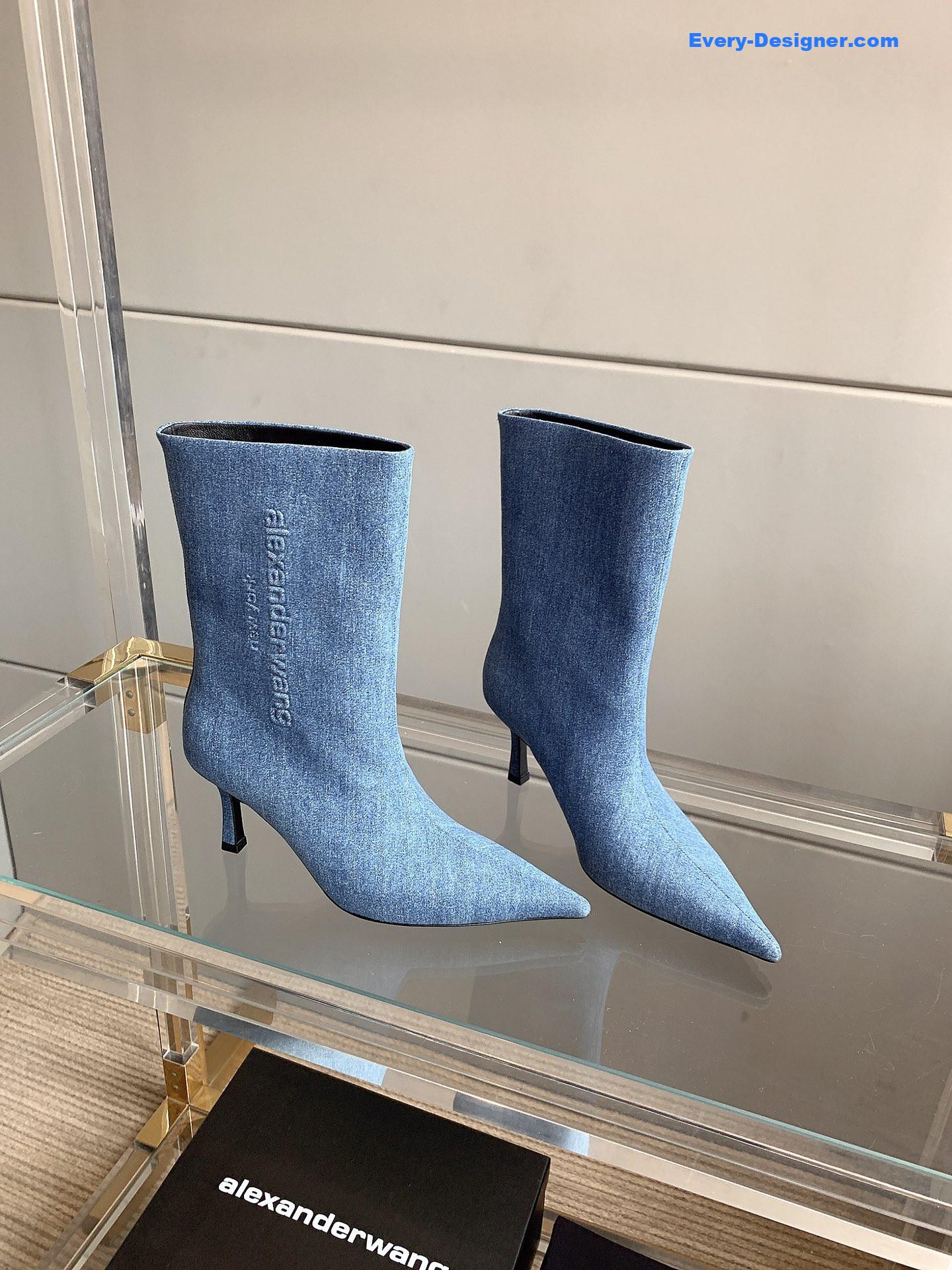 alexander wang new pointed toe high heel ankle boots