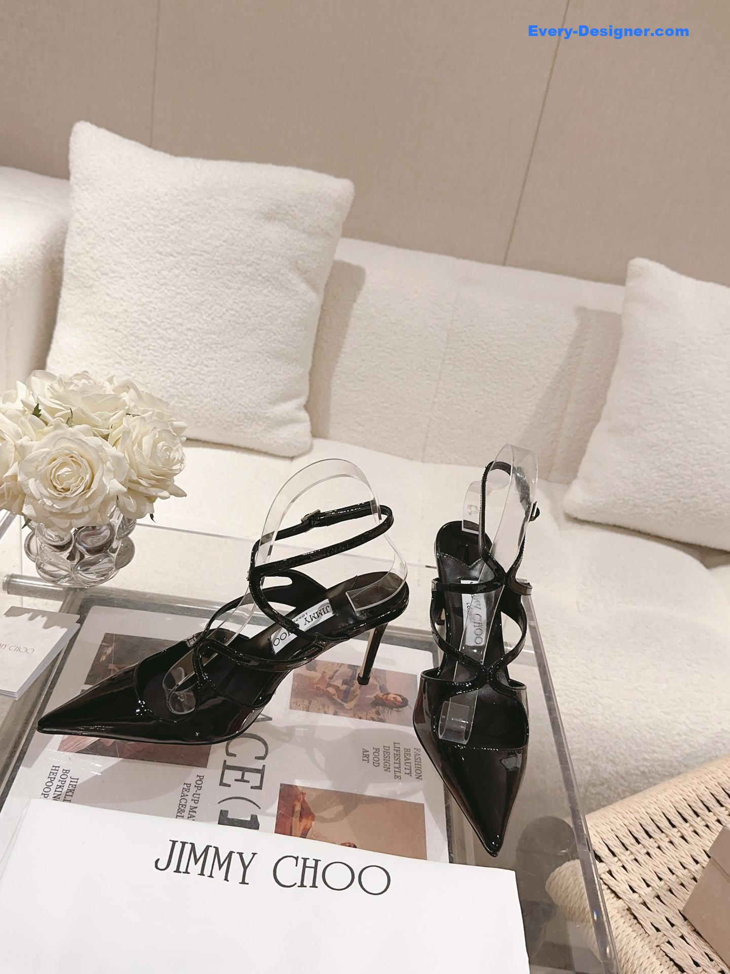 Jimmy Choo silk strappy pumps