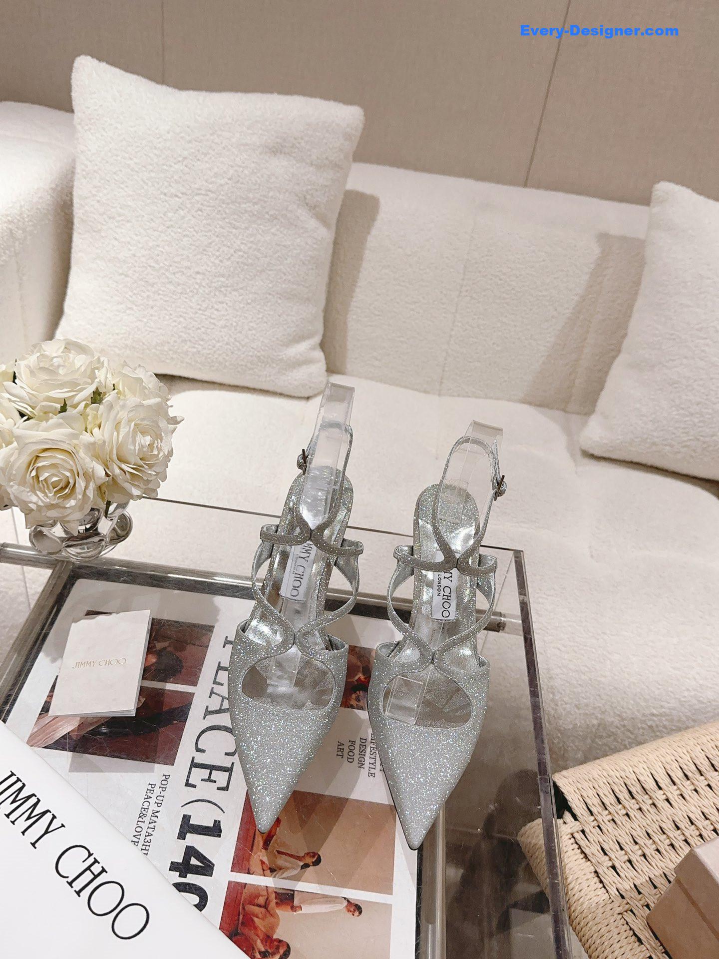 J1m*y Ch00 silk strappy pumps