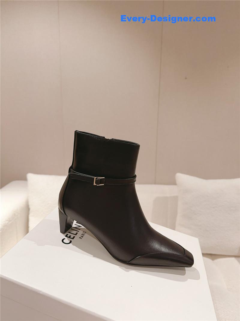 Ce1i*e british pointed toe early autumn ankle boots
