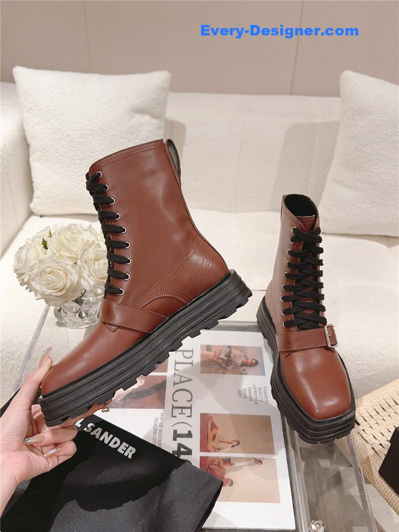 jil sander square toe martin boots