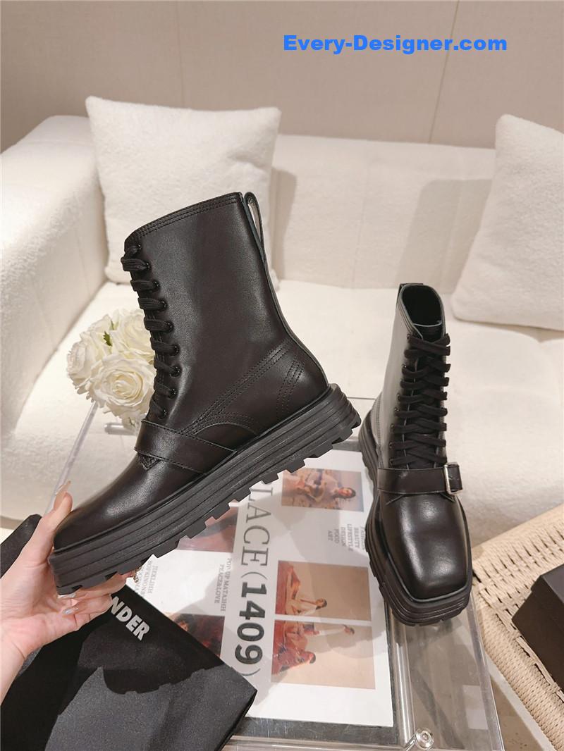 jil sander square toe martin boots