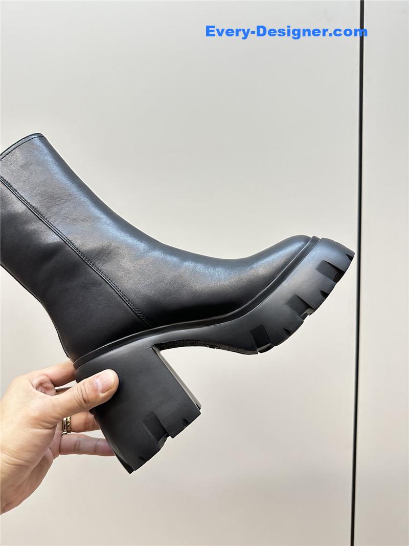 M1um1u autumn and winter new middle boots