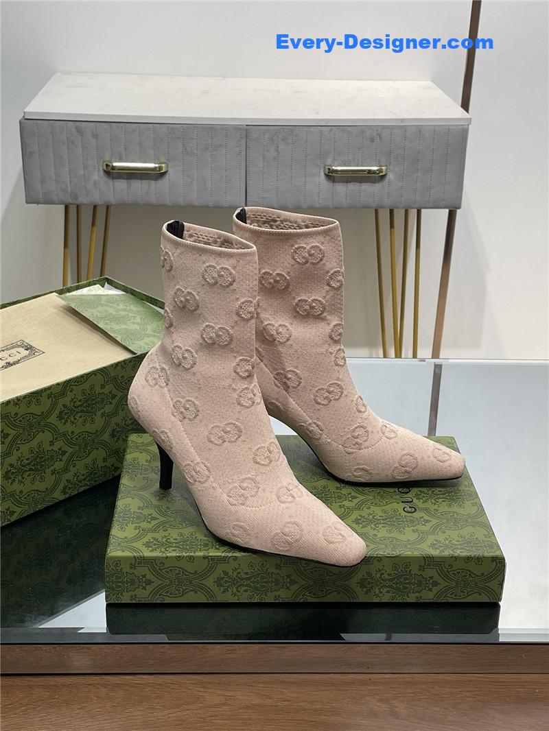 Gucci new GG knitted ankle boots