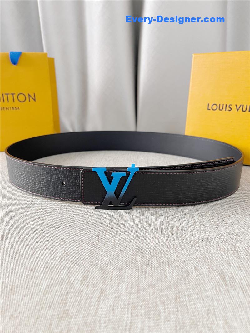 louis vuitton LV two-color letter buckle double-sided belt