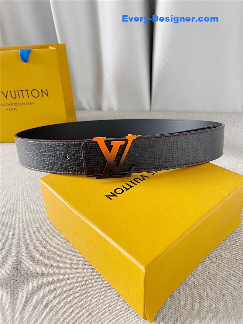 louis vuitton LV two-color letter buckle double-sided belt