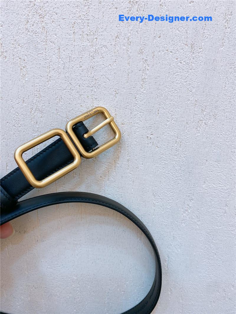 Y51 double buckle narrow belt